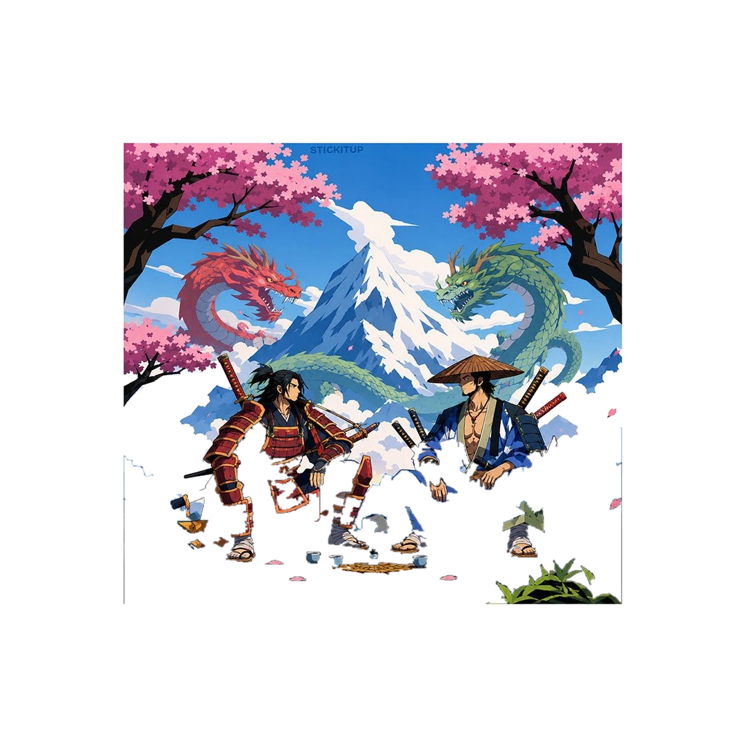 Samurai Group Art Sticker
